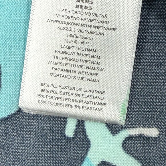 1X Michael Kors Ocean Coral Navy Turquoise Maxi Dress Cruise Beach Summer Knit - Picture 12 of 12